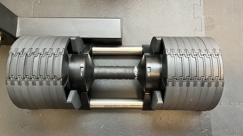 上から見たFLEXBELLアジャスタブルダンベルの全体構造